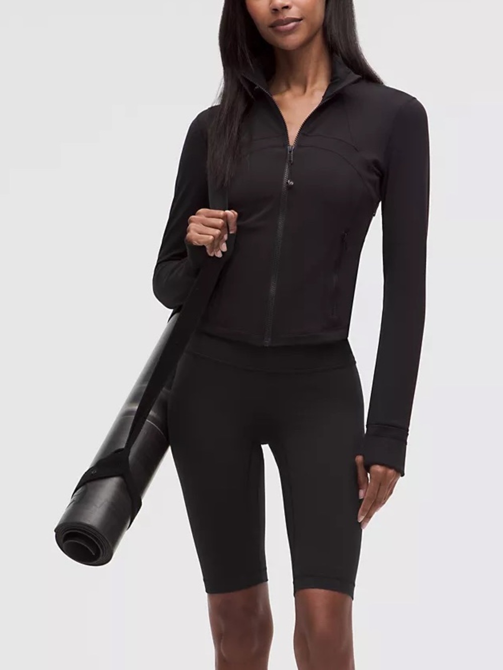 Lululemon Define Cropped Jacket Nulu Black Size 8 Full Zip
